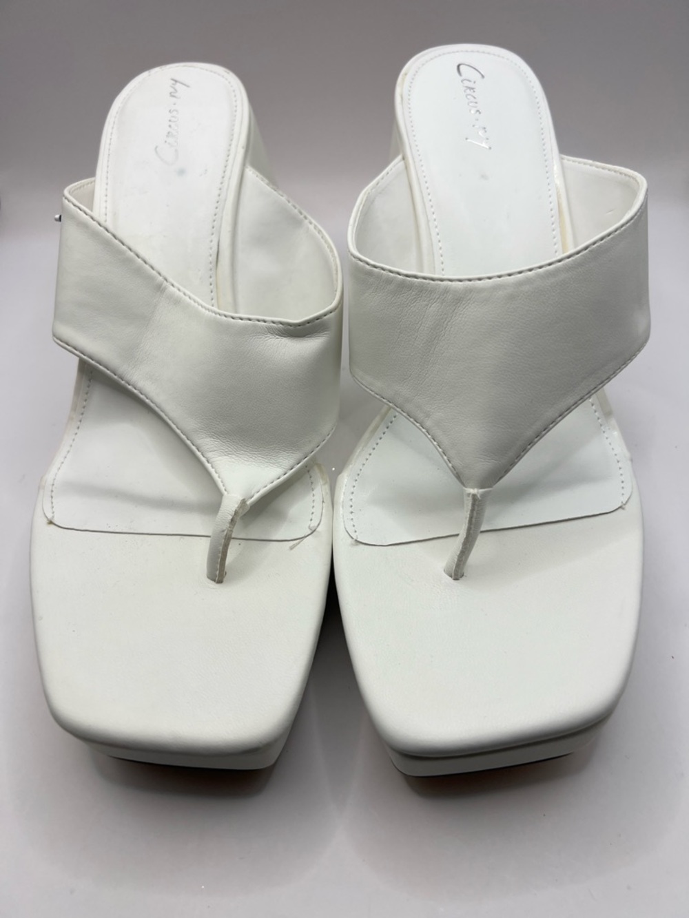 Circus NY White Leather Thong Sandal - Women